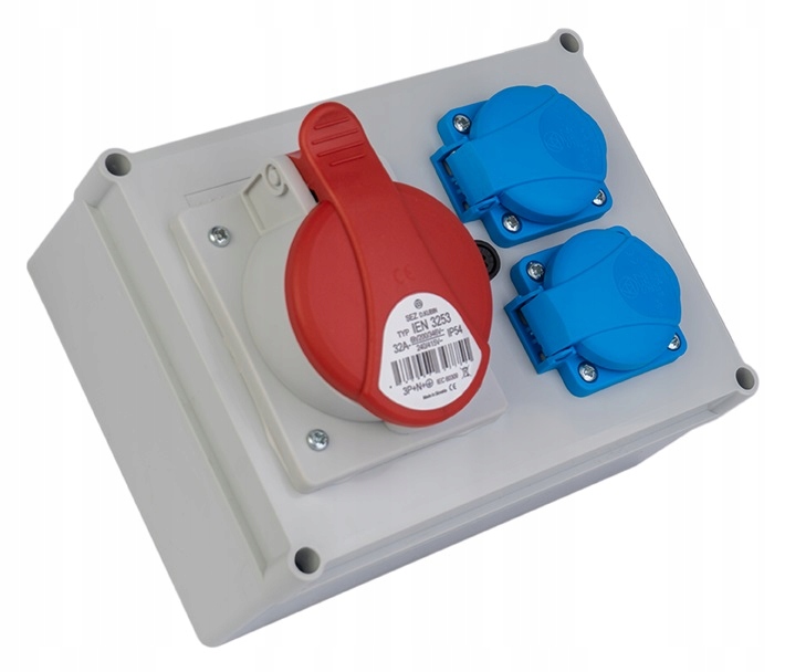 ROZDZIELNICA ROZDZIELNIA BUDOWLANA SKRZYNKA SIŁOWA 32A 230/400V IP54