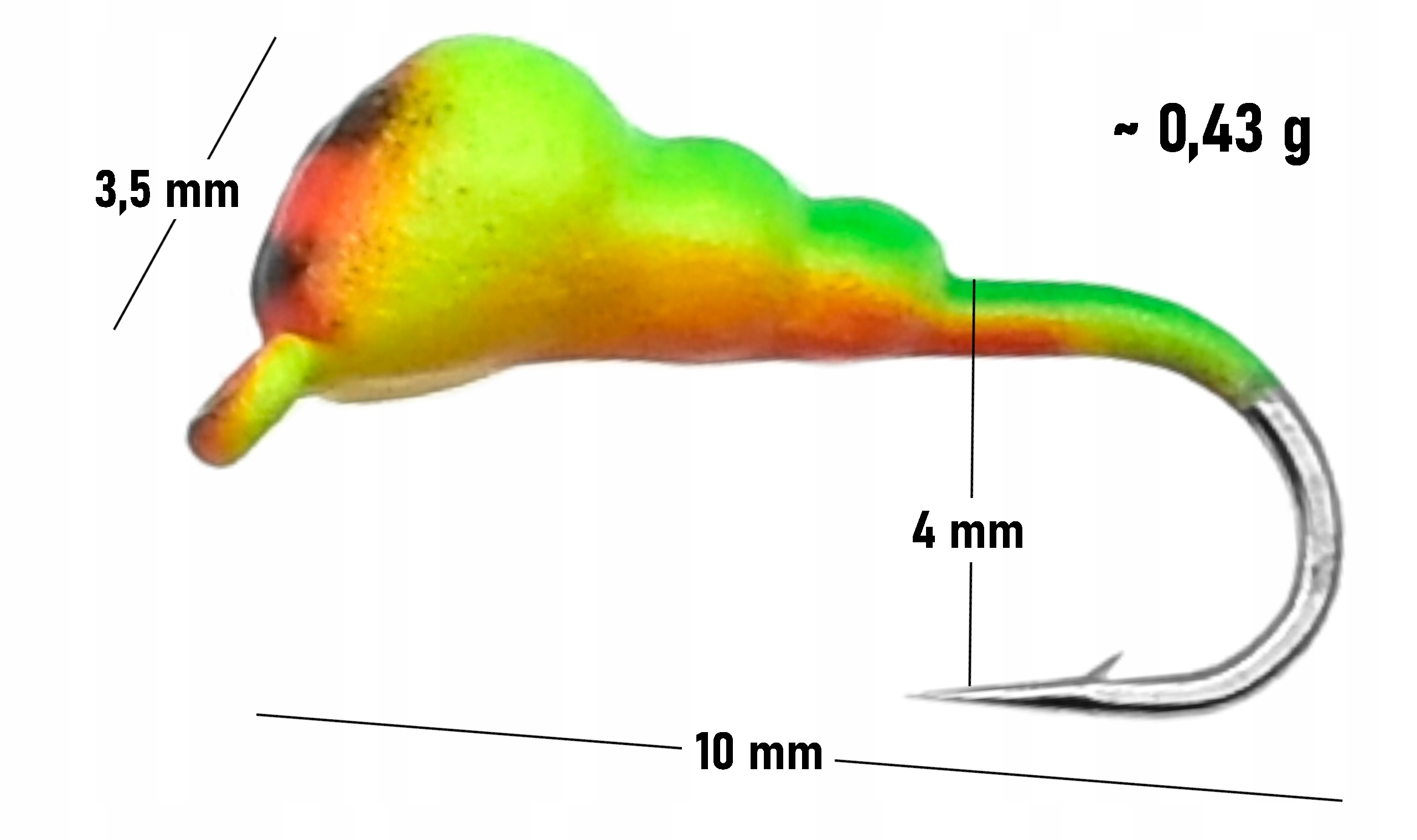 Mormyszka Wolframowa przynęta Podlodowa przelotowa Marka Angel sport