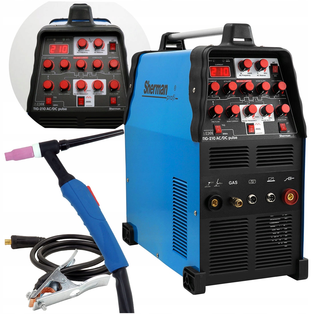 Spawarka Tig Ac DC 200A Sherman Aluminium Tig 210