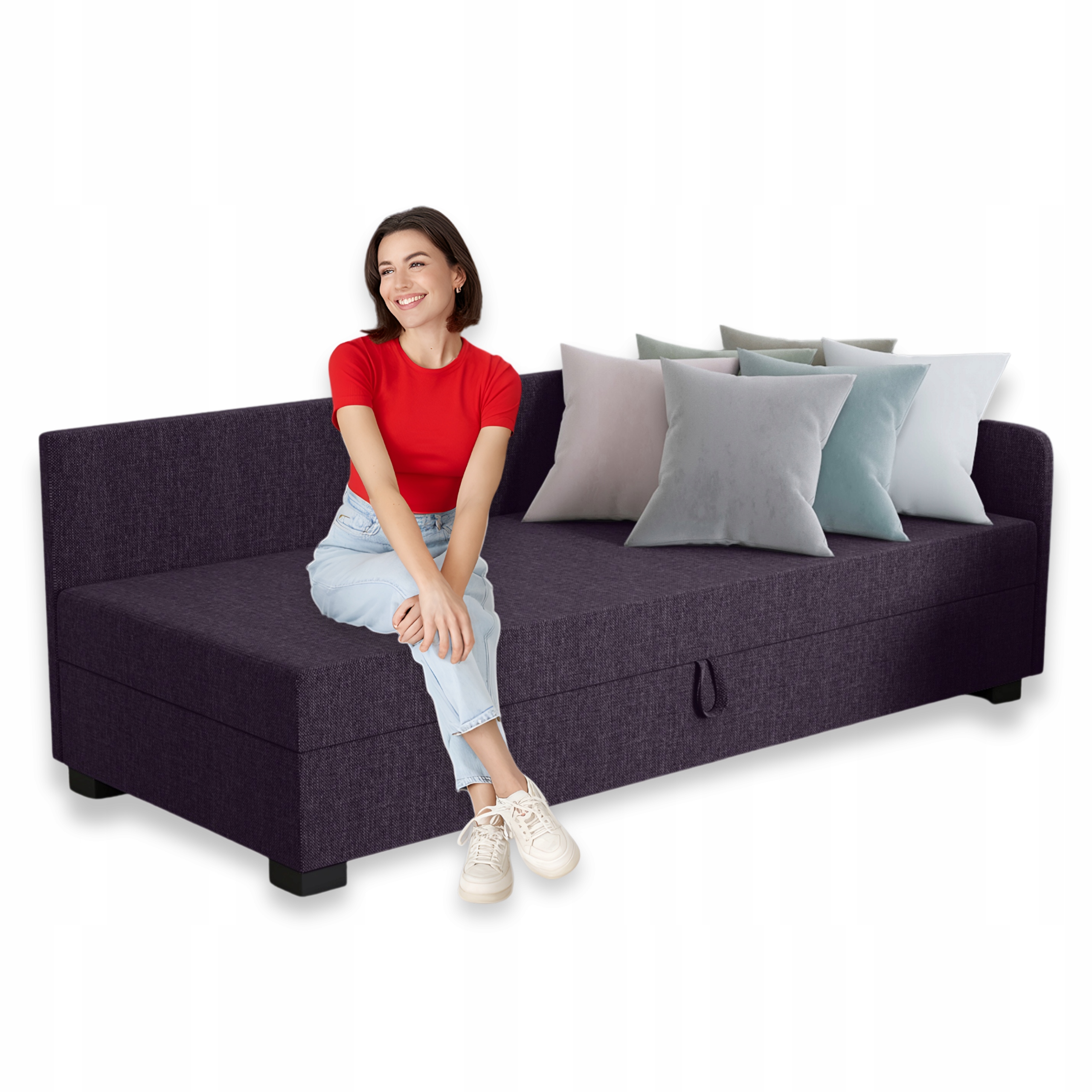 Čalouněná postel 120 x 200 cm Dětská jednolůžková pohovka pro mládež