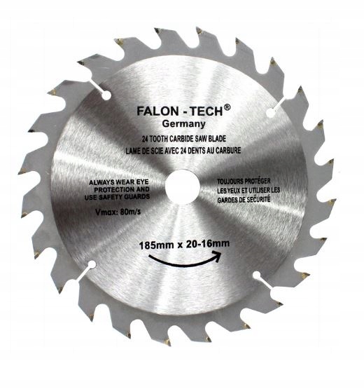 Tarcza do cięcia drewna Falon-Tech 185x20x24T EAN (GTIN) 5907580143910