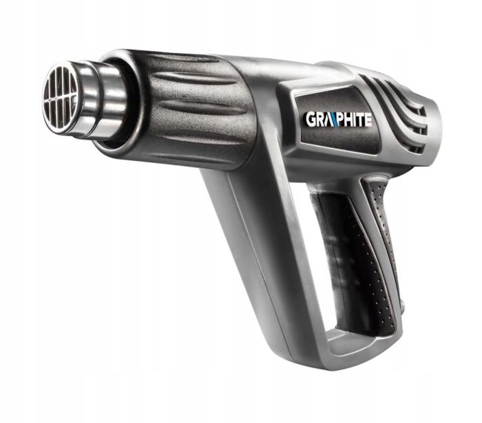 Elektrická Horkovzdušná Pistole Graphite 2000 W 3 Rychlosti Vč. Trysek Kufr