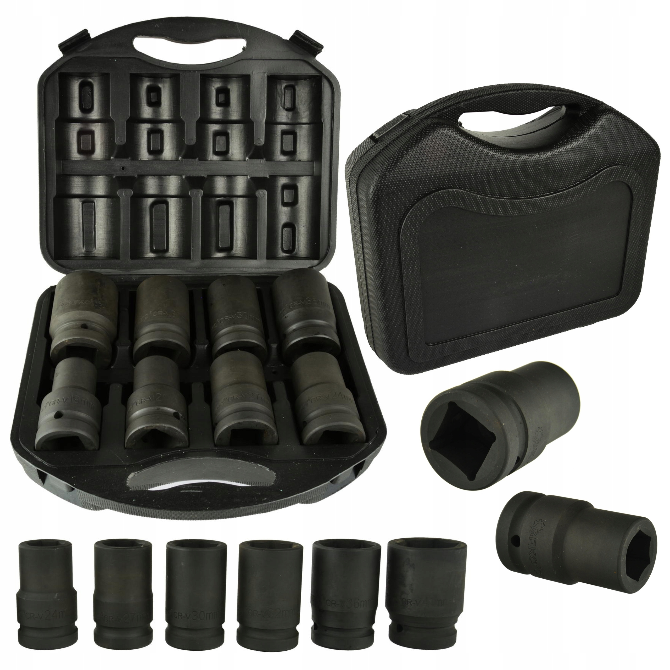 NASADKI UDAROWE KLUCZE 1" ZESTAW NASADEK 19-41MM