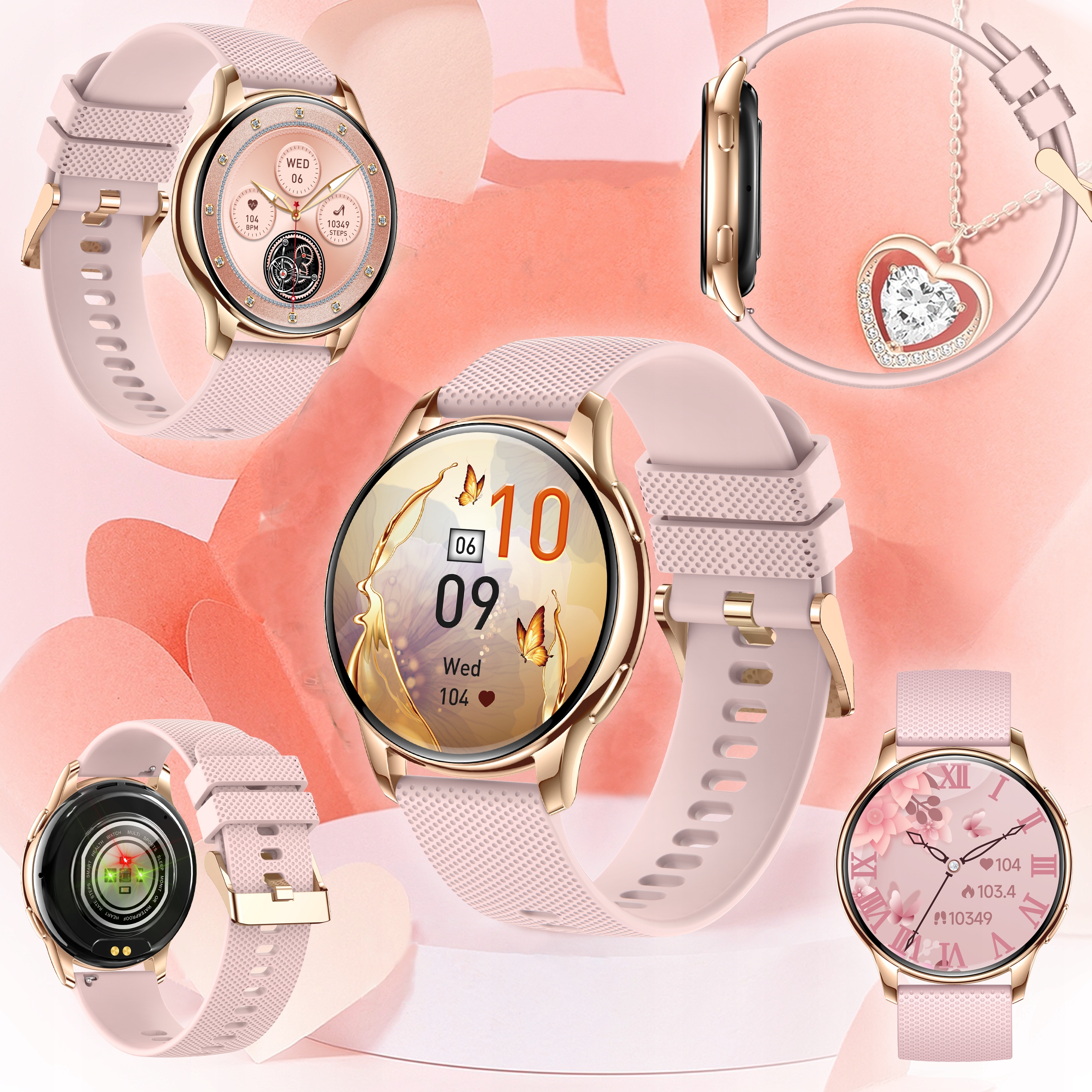 SMARTWATCH DAMSKI AMOLED ROZMOWY SPORT PULS POMIARY PL SMART WATCH ZŁOTY Kod producenta SMARTWATCH DAMSKI ROZMOWY SPORT PULS POMIARY