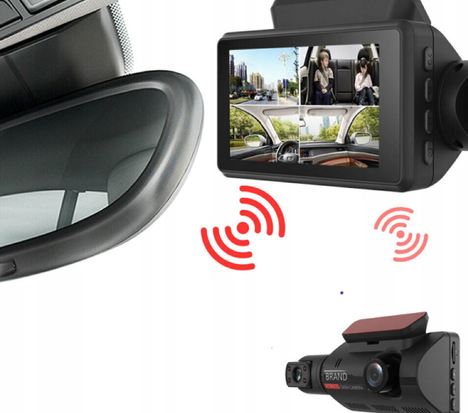 

Rejestrator Samochodowy Dwie Kamery Fhd 360°