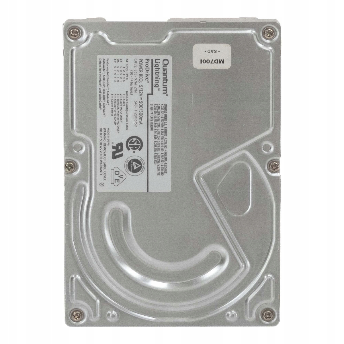 Quantum Lightning LT73S011 730MB 5,4K ot./min Scsi 50pinový