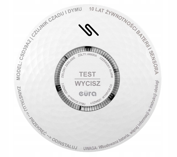 Датчик дыма / дыма Eura-Tech Eura CSD-39A2