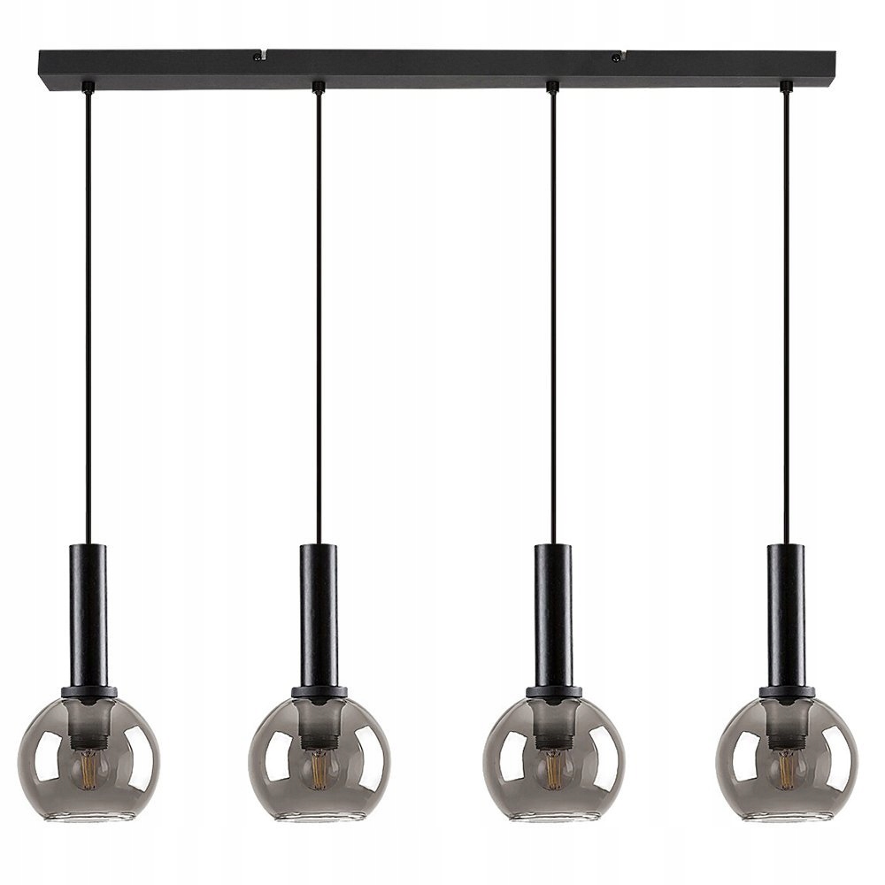 Moderná závesná lampa na lište s dymovými guľami do jedálne Centio
