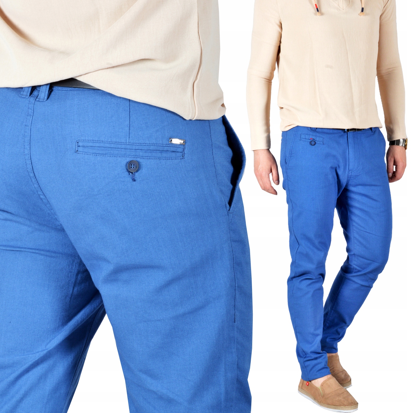 Pánské kalhoty Mondo Casual Len Bavlna Chinosy