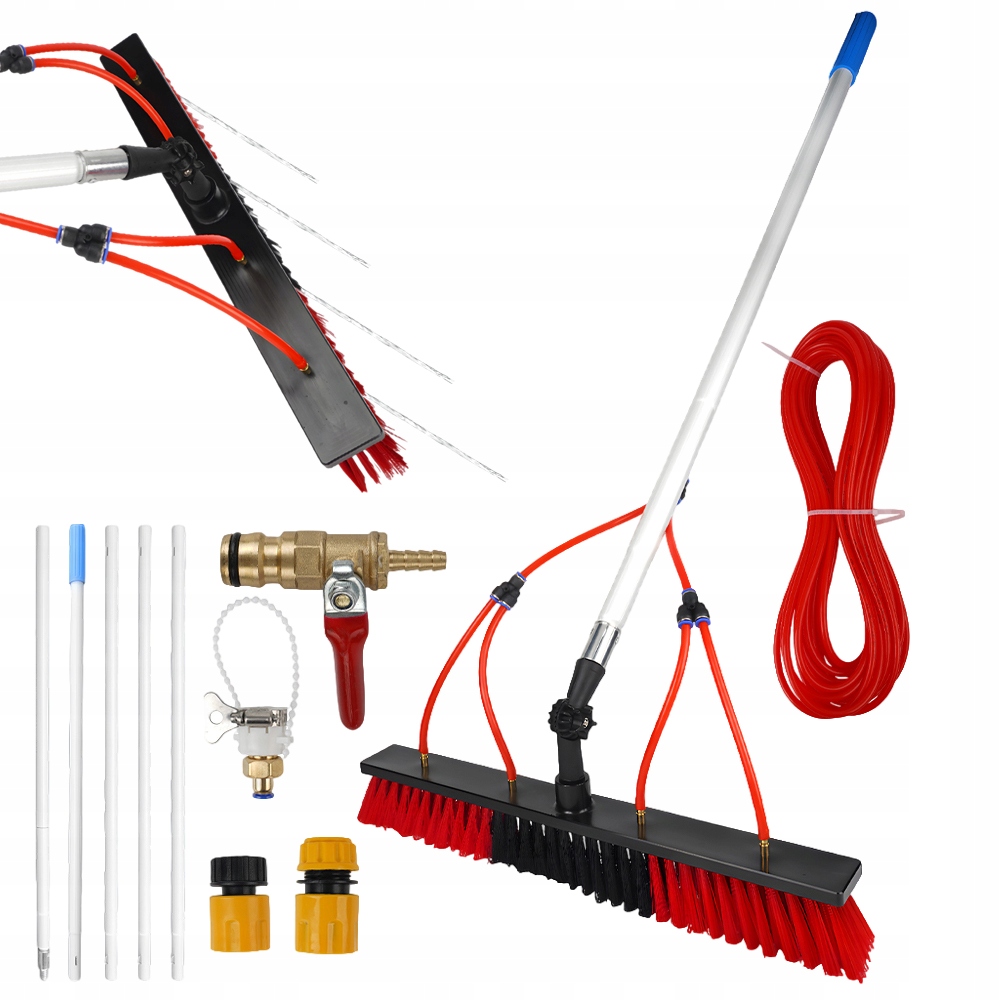 Levně Teleskopický Kartáč S Rukojetí Na Čištění Oken A Solárních Panelů