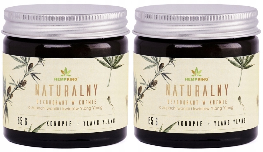 2 x konopný deodorant s vůní vanilky a květů Ylang Ylang Nedráždí