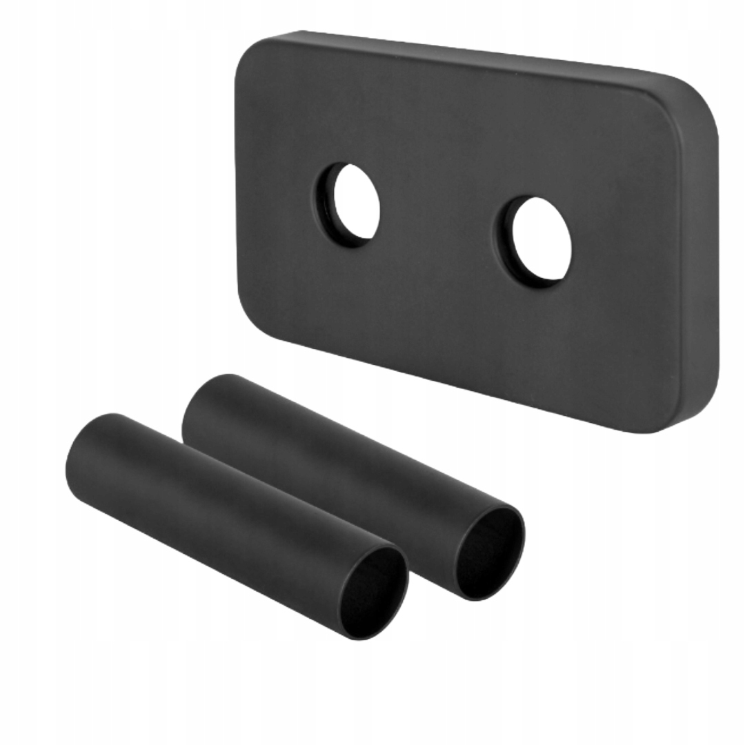 PODWÓJNA ROZETA MASKOWNICA ZESTAW MASKUJĄCY Z TULEJAMI PREMIUM ANTRACYT