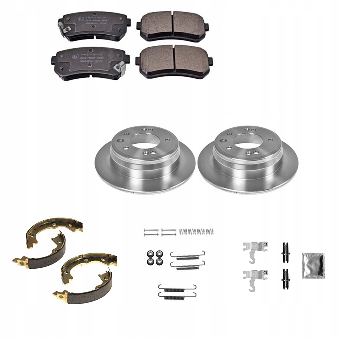 Kotouče čelisti pružiny samoregulátory zadní Hyundai i30 Kia Ceed I 1