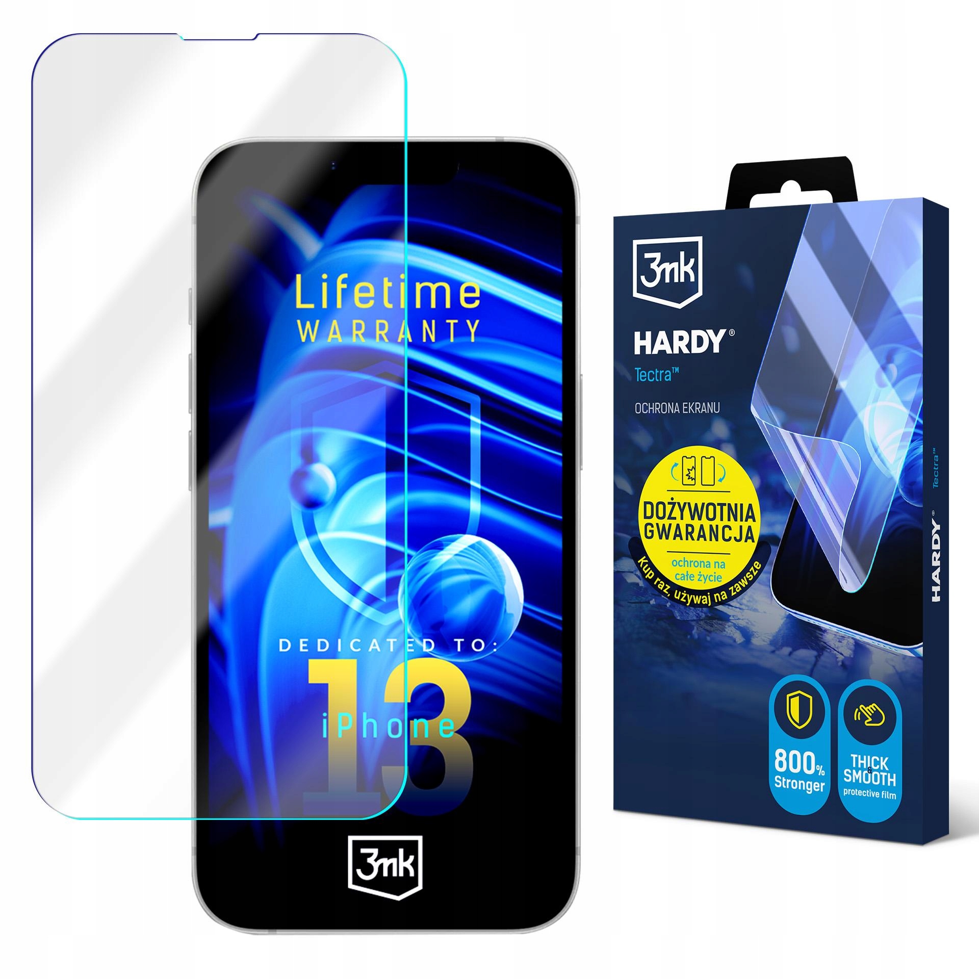 Elastyczna folia hydrożelowa 7H na ekran Apple iPhone 13 3mk Hardy Tectra