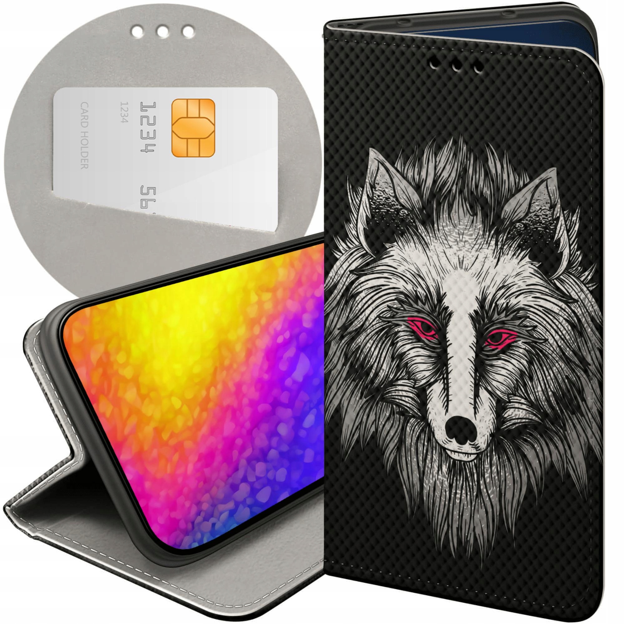 Etui Z Klapką Do Xiaomi Redmi Note 9T Wilk Wilkołak Wolf Wilczyca