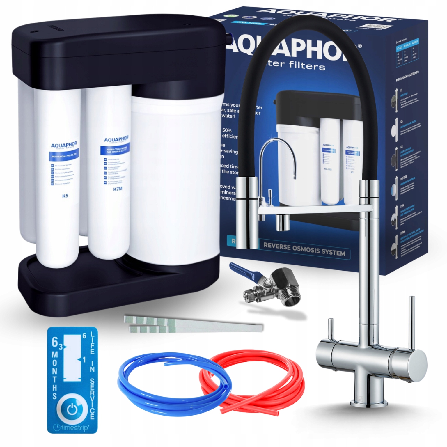 Aquaphor A Kuchyňský Filter Morial A Batéria S Výsuvným Výtokom Z Chrómu