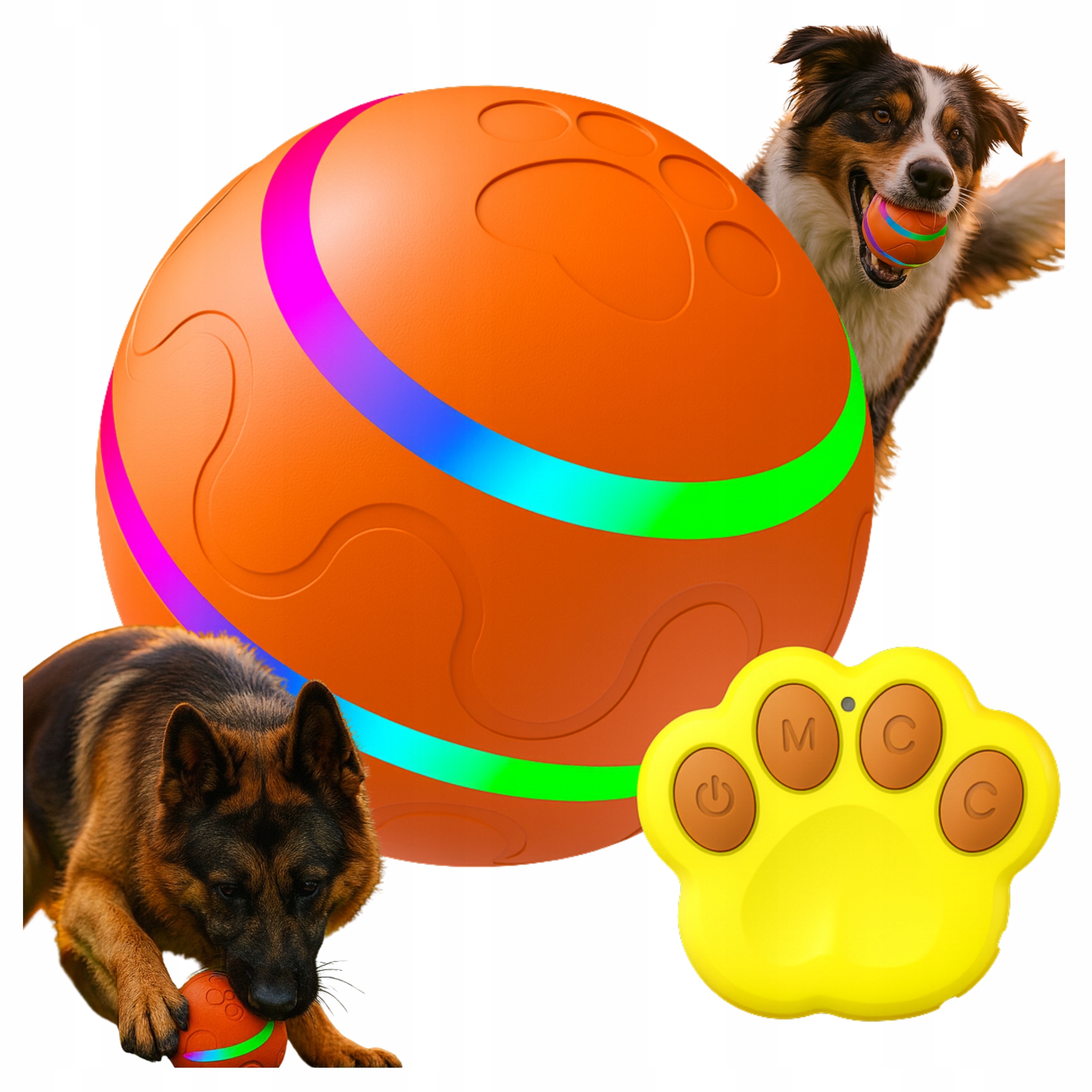 Míček Pro Psy Pro Kočky Interaktivní Hračka S Dálkovým Ovládáním, Voděodolná, Valící Se