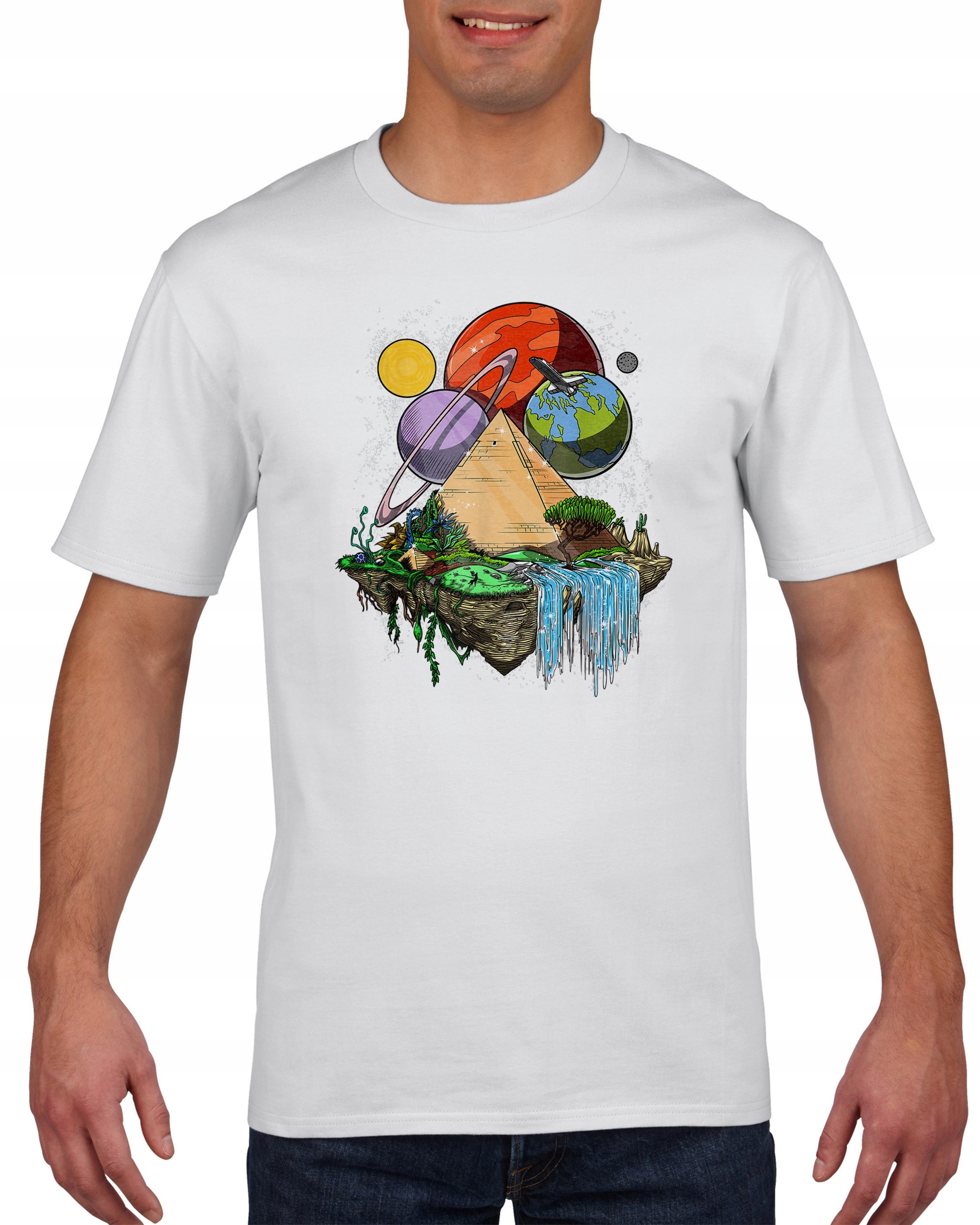 

Koszulka męska Ufo kosmici i egipska piramida XL