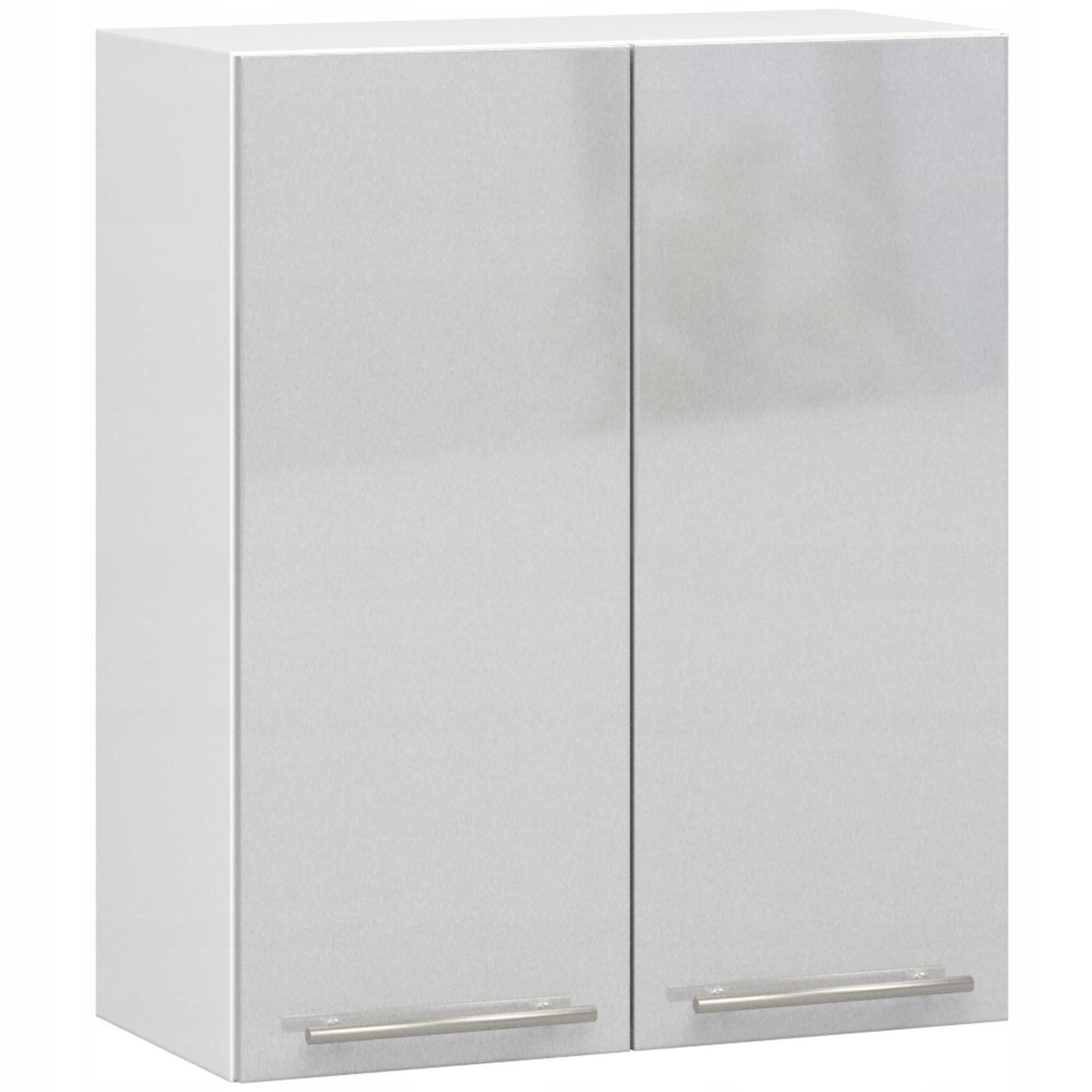 Závesná Kuchynská Skrinka Olivová W60 H720 Biela-metalik Lesklá Akd