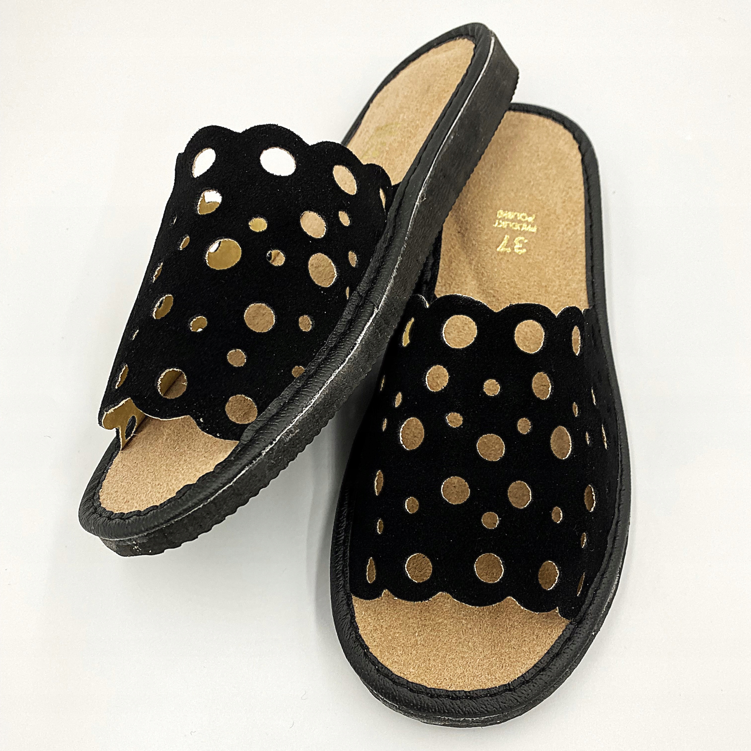 KAPCIE DAMSKIE PANTOFLE ODKRYTE KLAPKI MAXIMUS czarny r.36 Marka Maximus