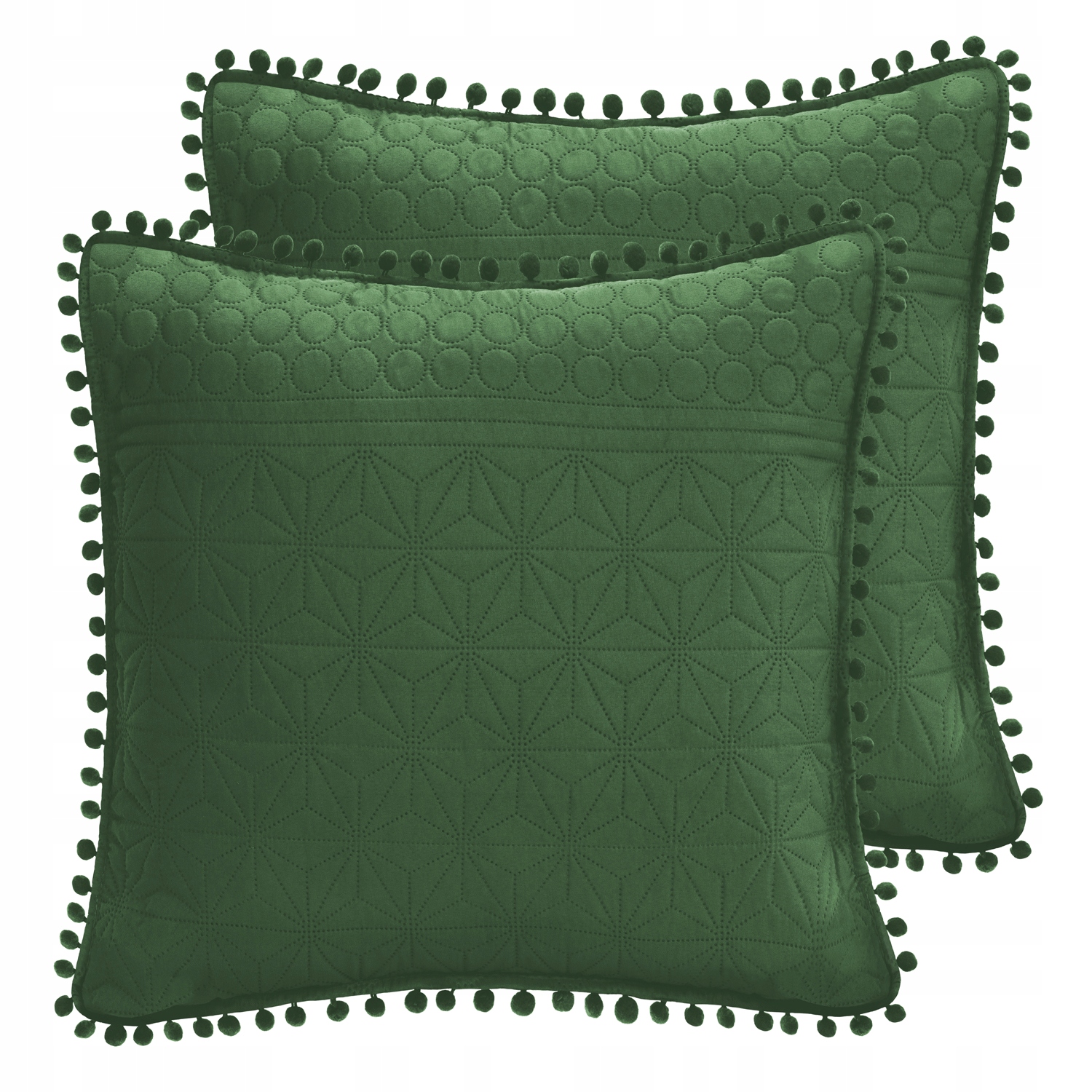 

Boho poszewki ozdobne Butelkowa Zieleń 2szt zestaw