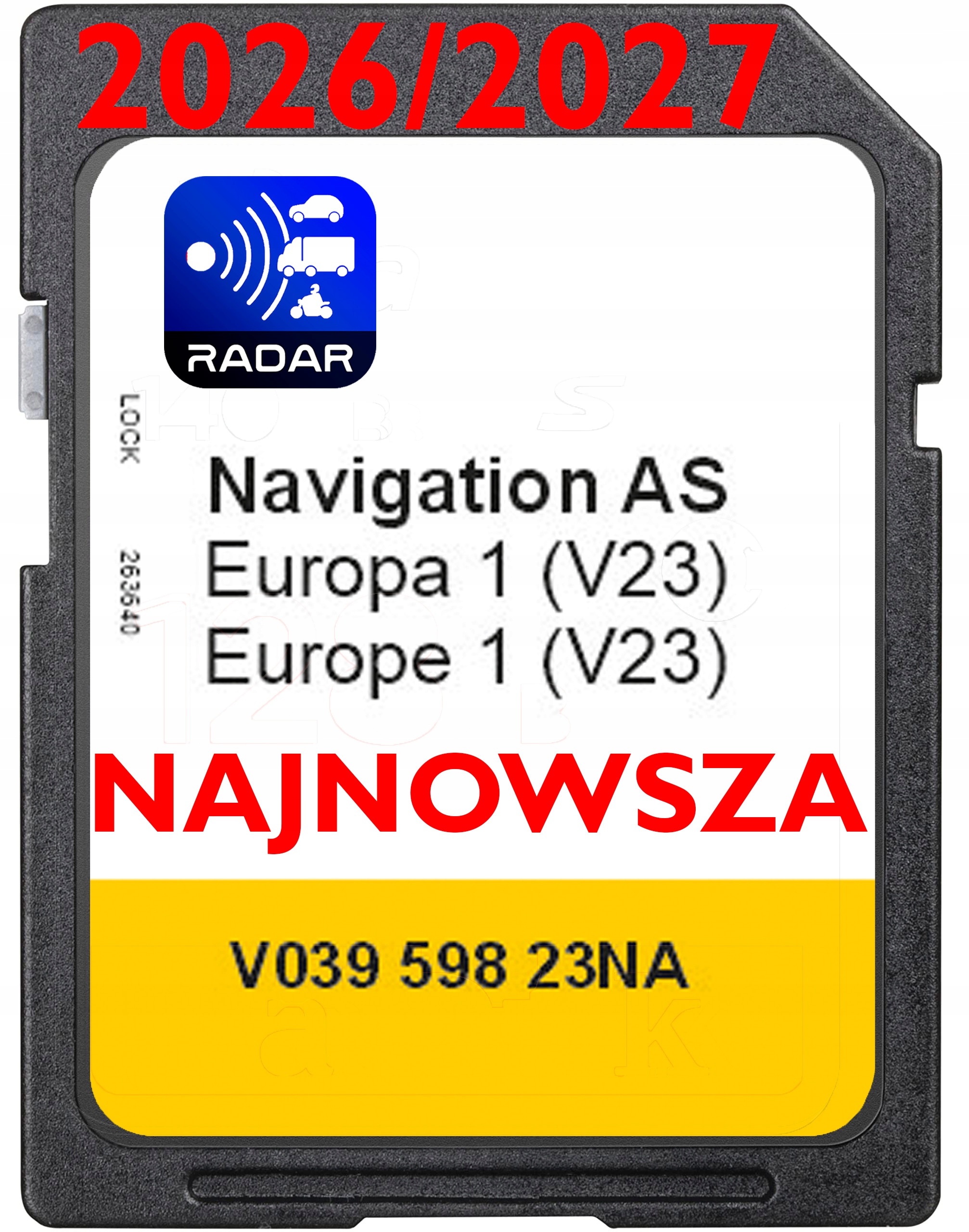 Mapa Discovery Media MIB2 V23 Europa 26/27 Caddy Tiguan Passat Polo radary