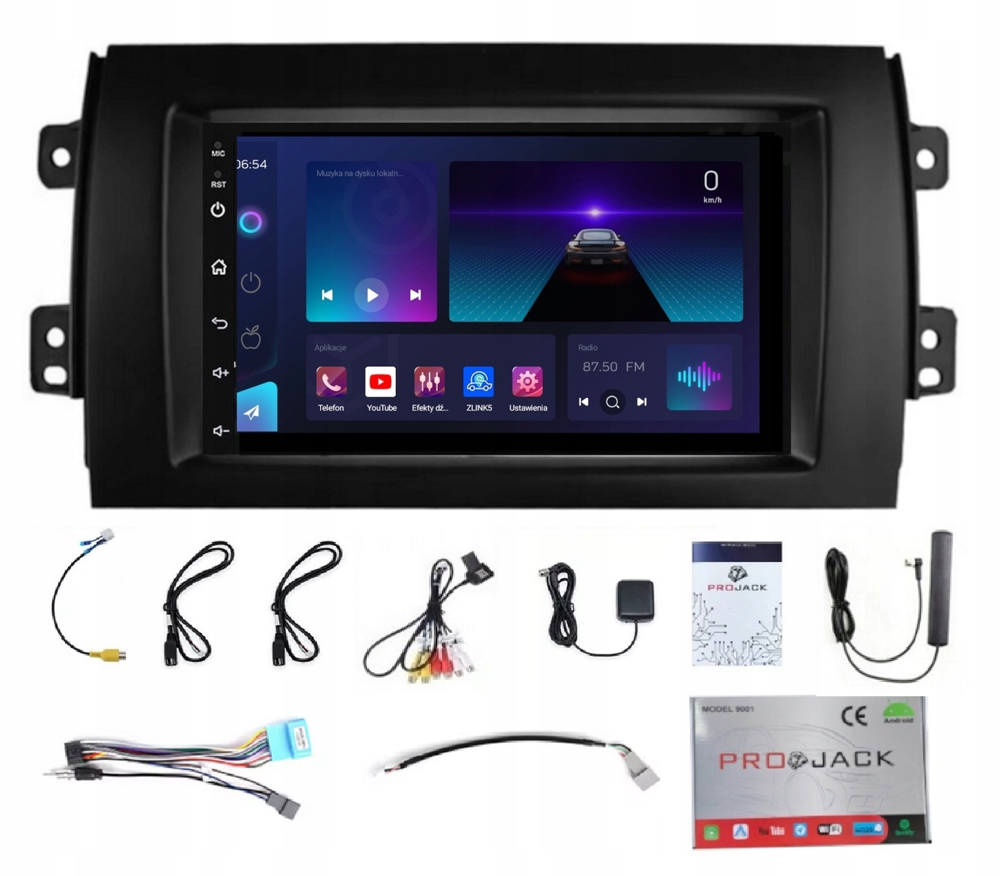 Rádio Gps Suzuki SX4 2006-2014 Android Carplay Wifi Usb Modem Sim 6GB 128GB