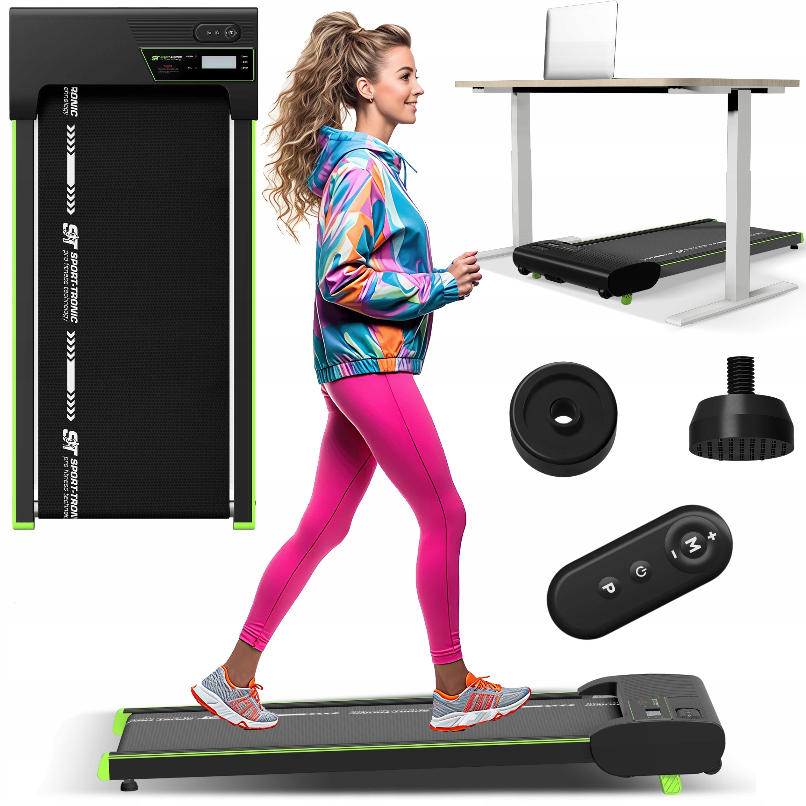 Bieżnia Domowa Elektryczna Do Chodzenia Walking Pad Kąt Nachylenia 1-6 Km/h