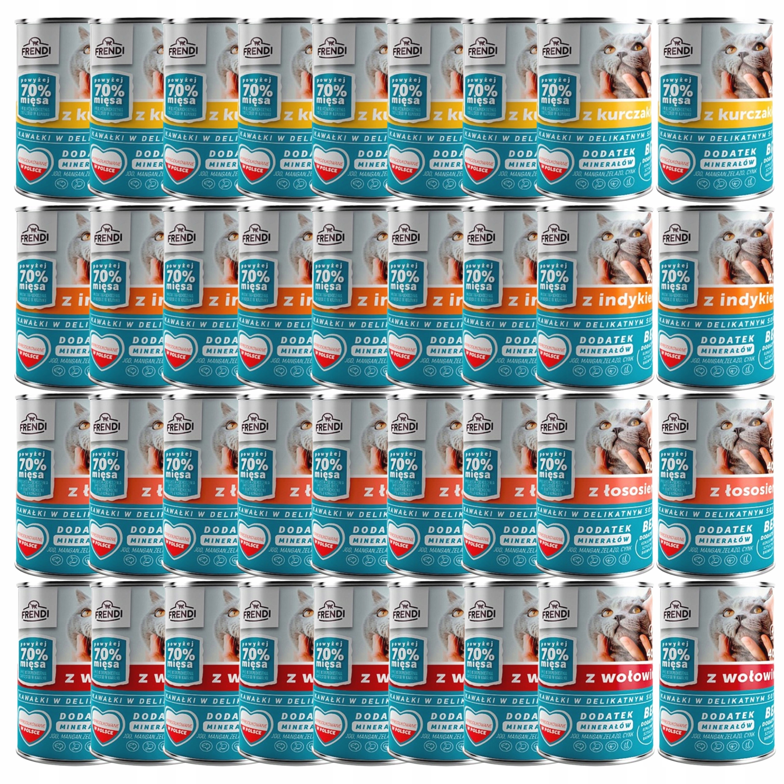 Frendi Plechovka krmivo mokré pro kočky mix chutí 36 x 400 g