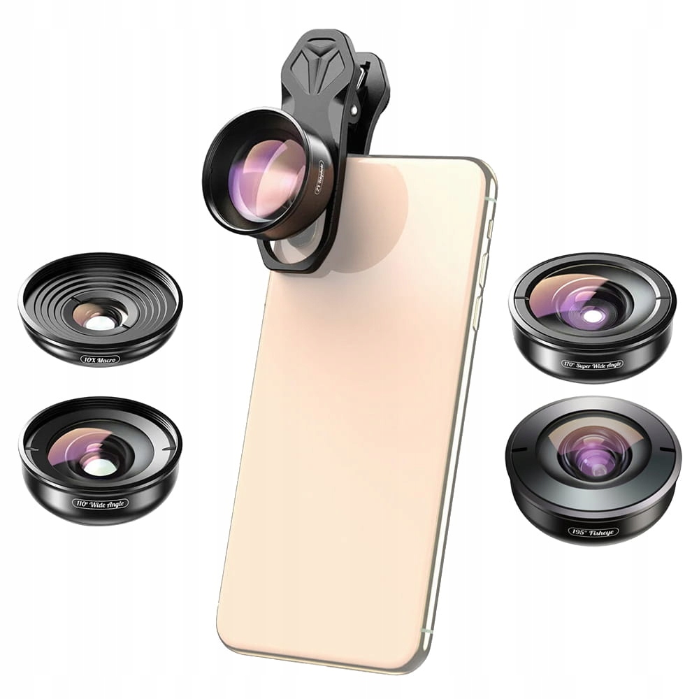 Wymienne obiektywy do telefonu Apexel zestaw 5w1 APL-HB5