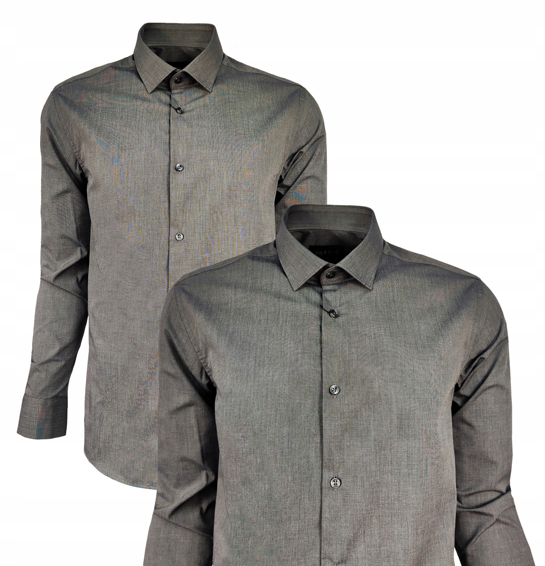 Pánská Návštěvnická Košile Klasická Bavlněná Šedá 3XL