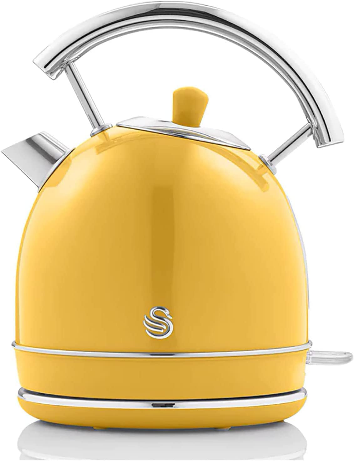SWAN Retro Czajnik Elektryczny 1,8L Vintage Design Bezprzewodowy Żółty — miniatura 2