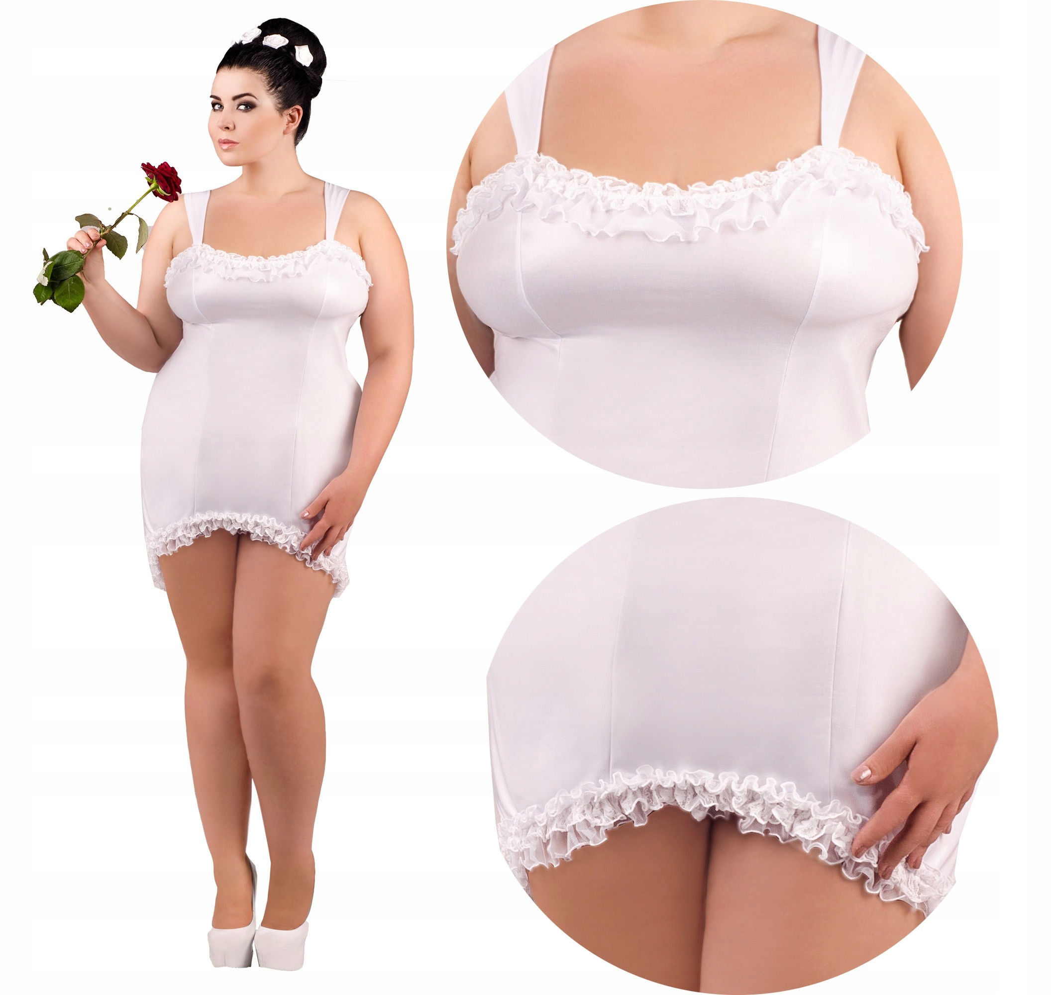 Bielizna Na Ślub Duże Rozmiary Sexy 50 52 Biała