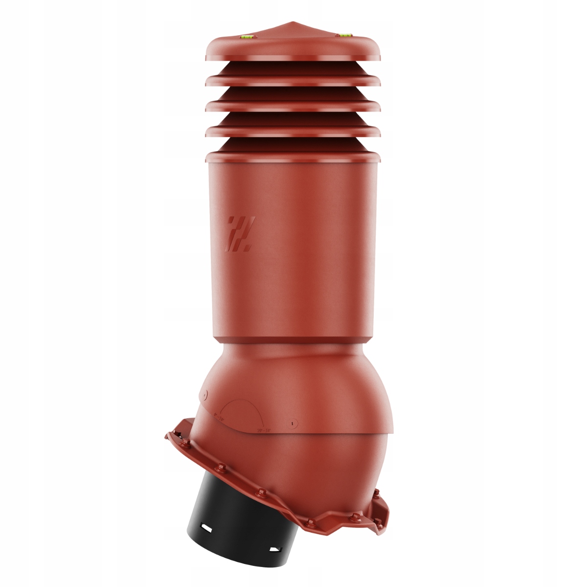 větrací komín Izolovaný HiVent fi150 Trapez T14 Červený