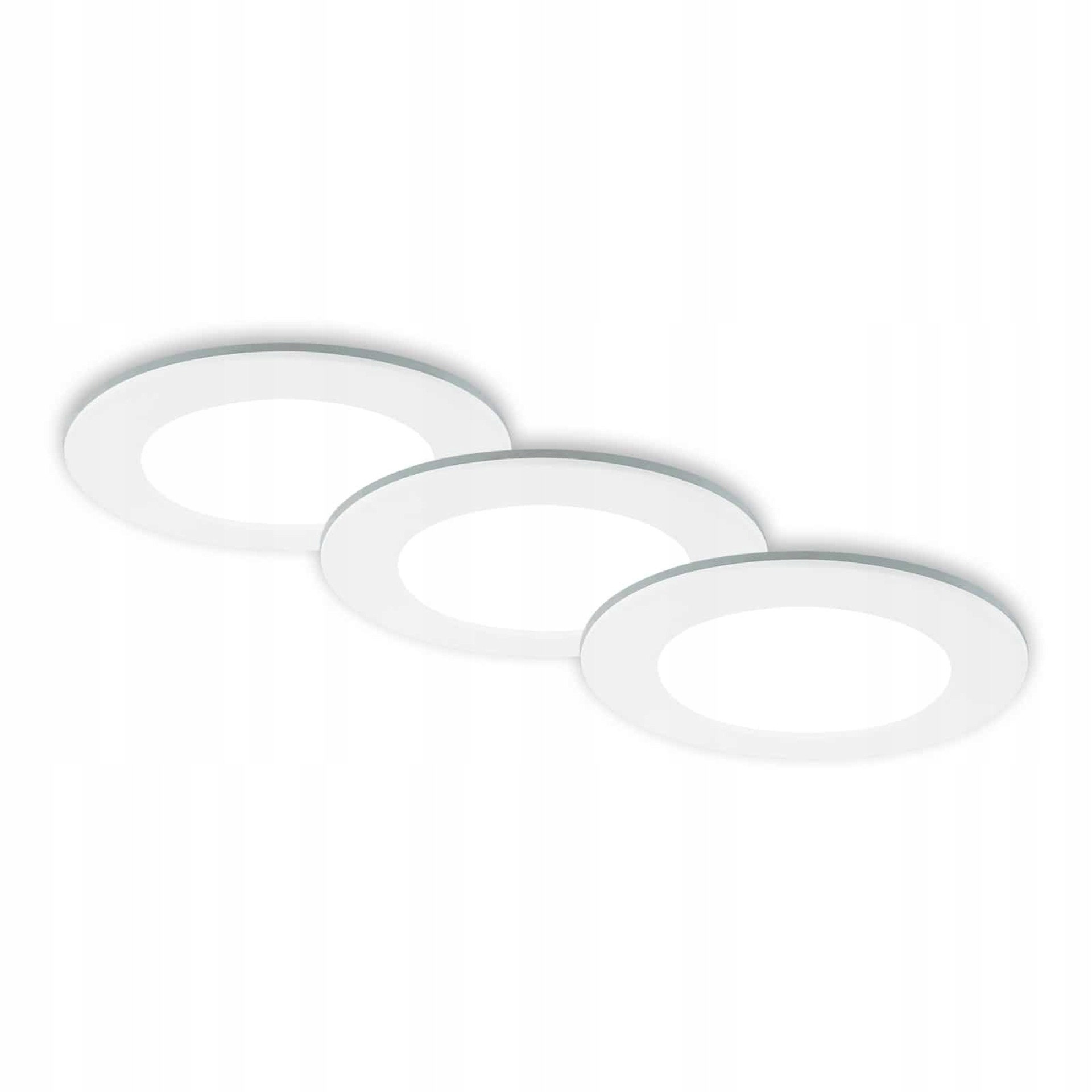 Briloner Cct Led vstavané svietidlá sada 3x4, 8W, 450lm, Ø9,2cm, biele, IP44