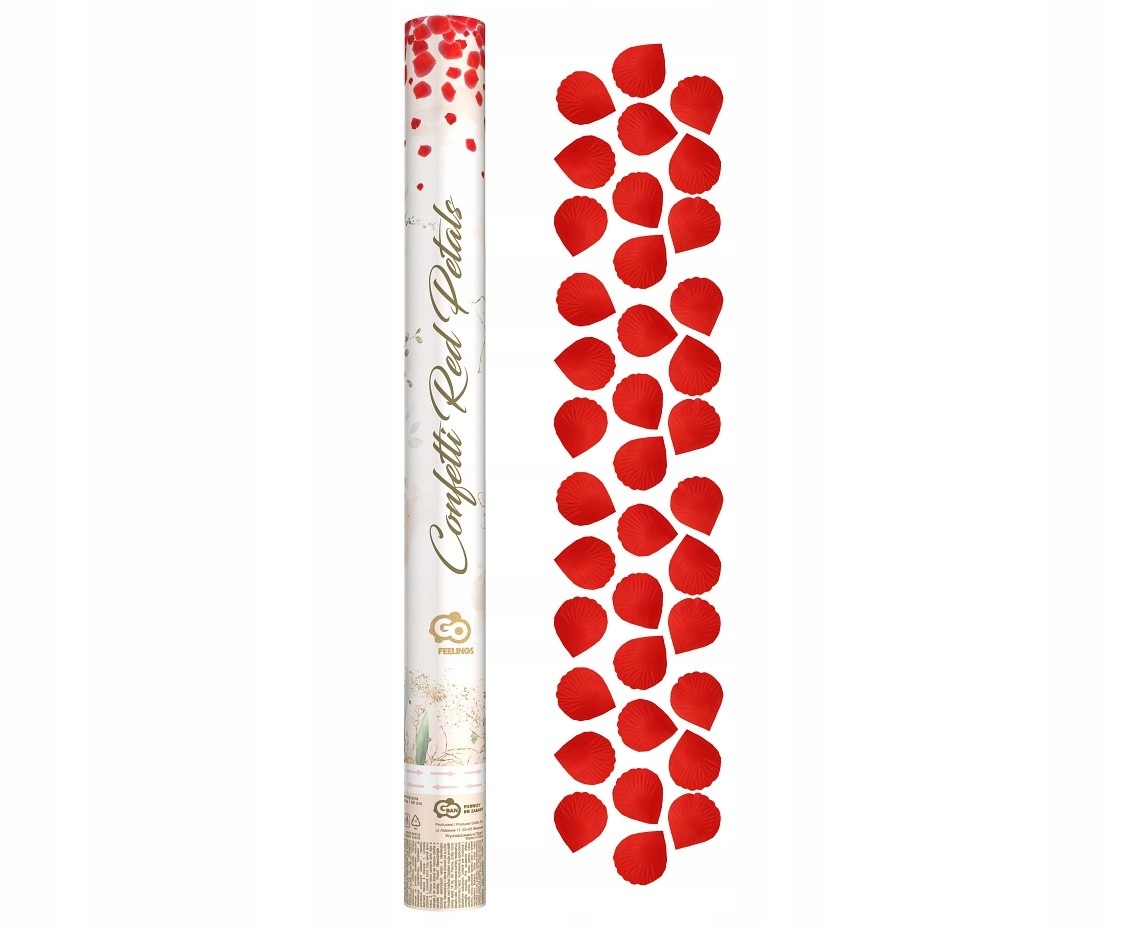 konfetti 60cm CZERWONE PŁATKI RÓŻ JC-KPPC60 — 3