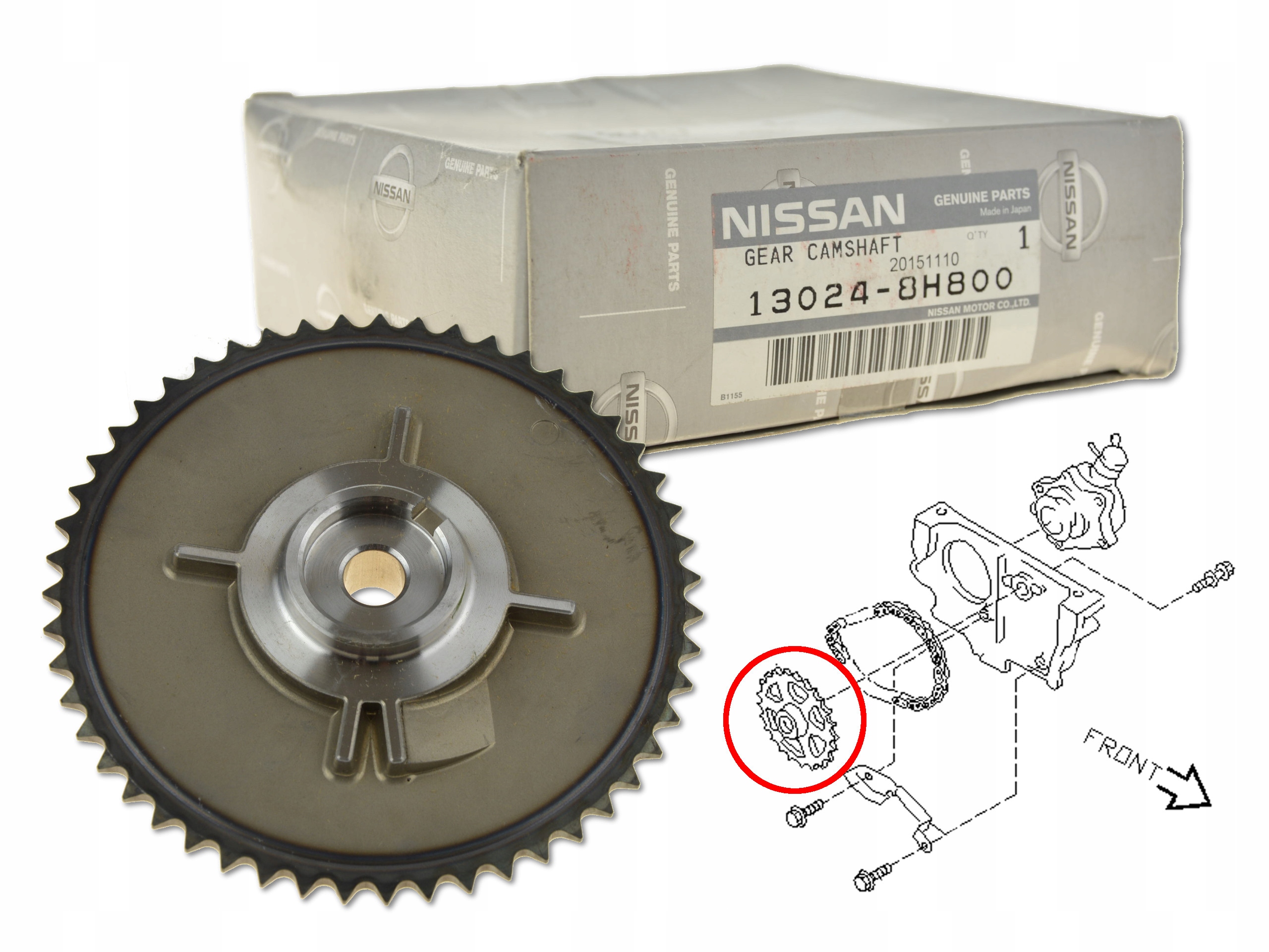 

Koło Pompy Vacuum Vacum 2.2D 13024-8H800 Oe Nissan