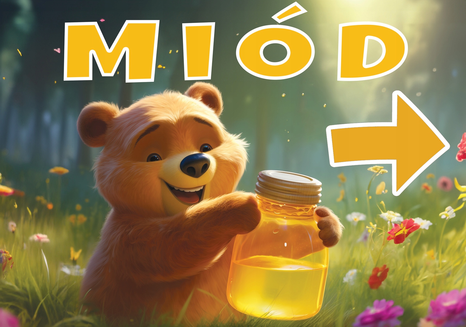 Tablica reklamowa SPRZEDAŻ MIODU - F279