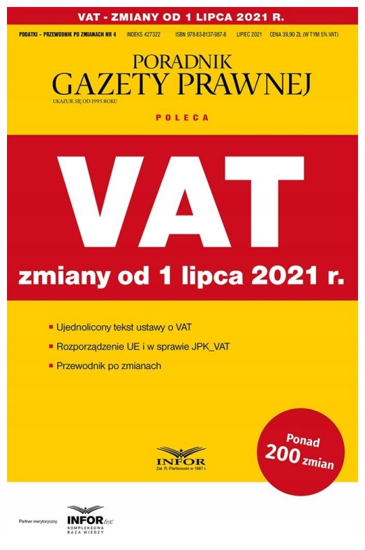 OUTLET - VAT zmiany od 1 lipca 2021 Podatki