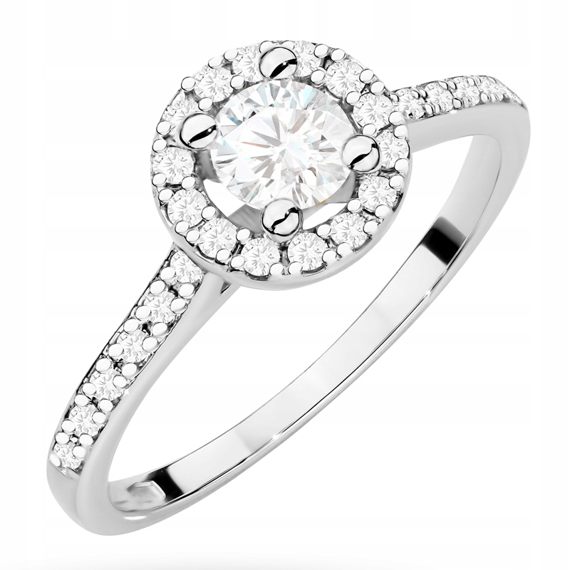 Zlatý Prstýnek Zásnubní pr. 585 Laboratorní diamanty 0,52ct 14k