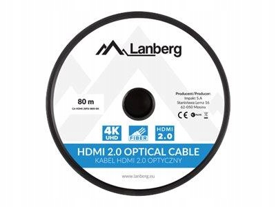 Lanberg Hdmi v2.0 M/M cable 80m optical Aoc black