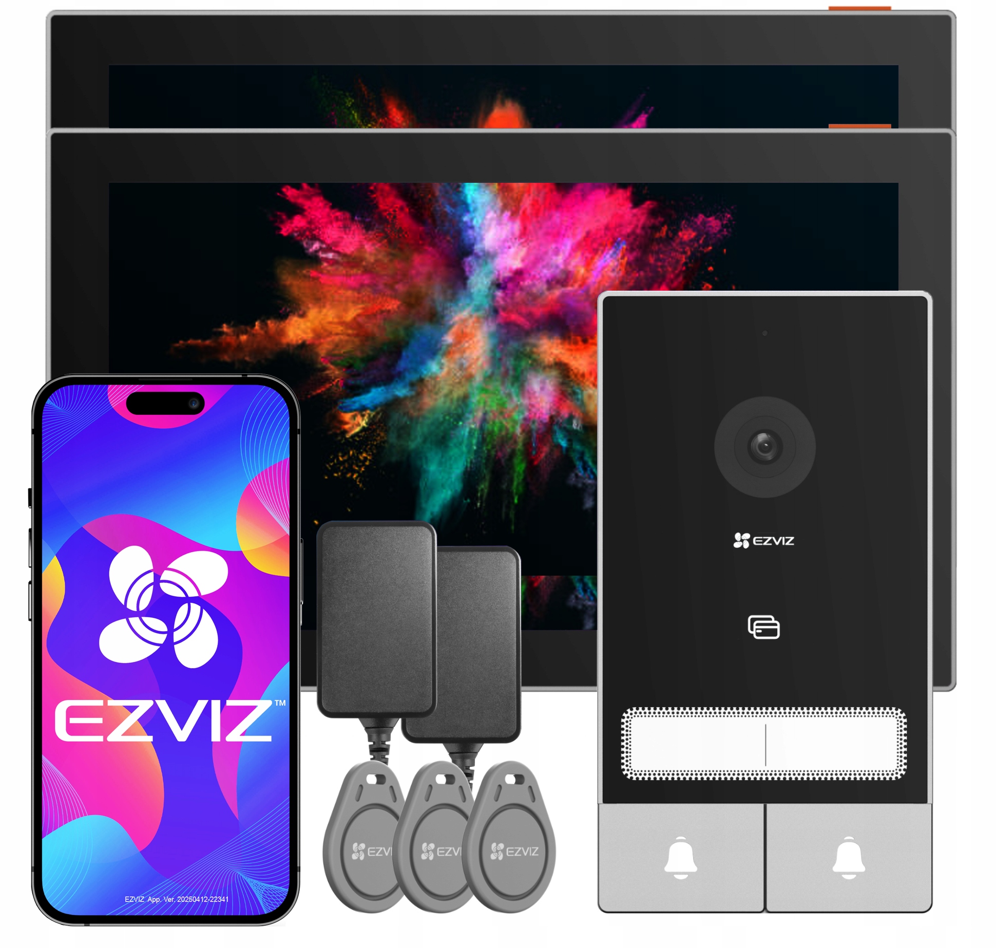 Videovrátnik HP7 2-FAMILY Kit Ezviz 2x LCD monitor 2-žilový WiFi Aplikácia