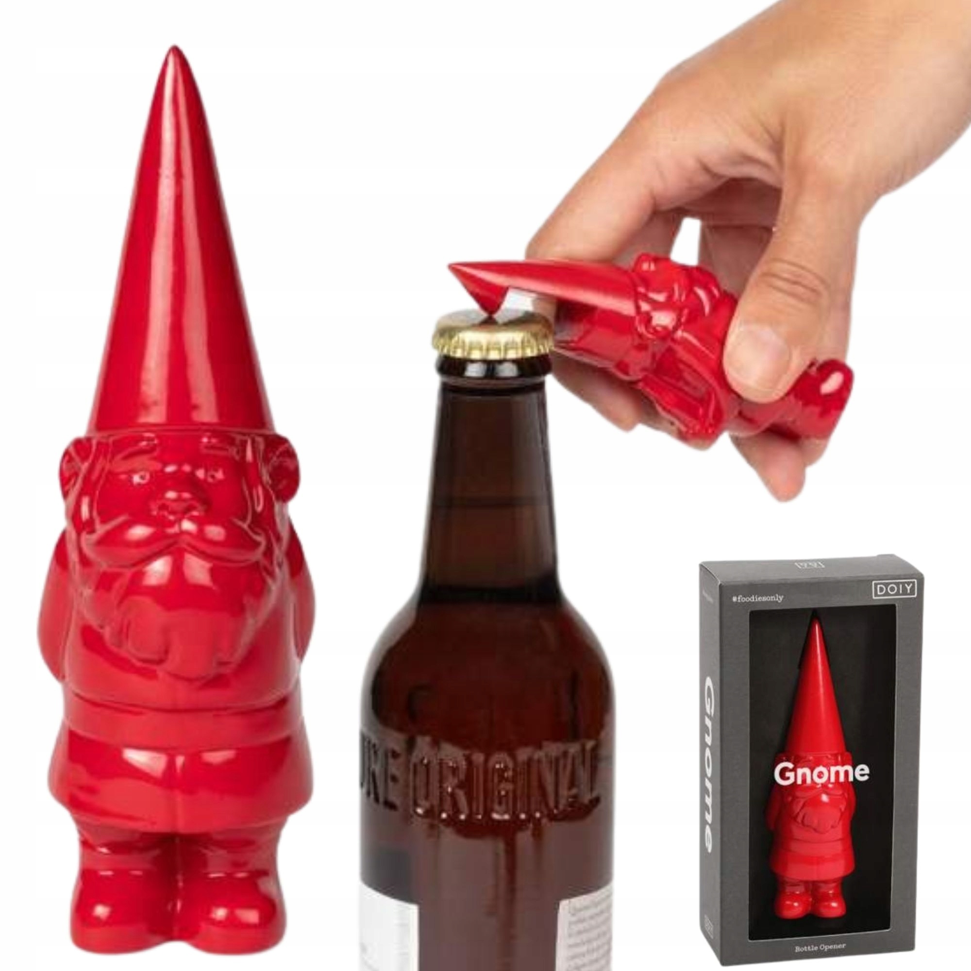 Designový otvírák na pivo Trpaslík na lahve Doiy Délka 11 cm