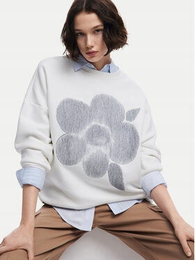 Desigual Bluza Damskie beżowy 24WWSK33