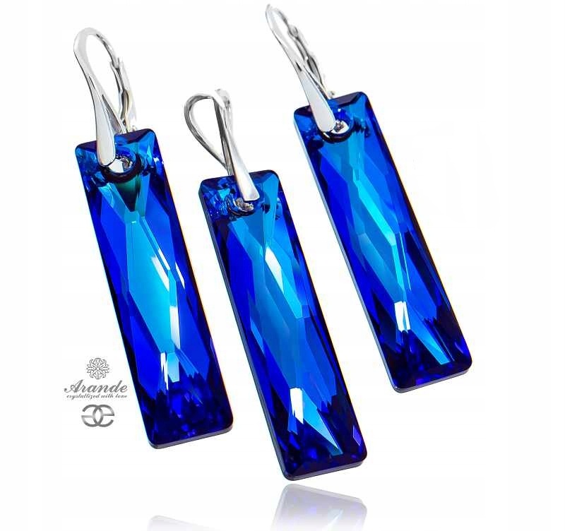 Krystaly Velký Komplet Blue Queen Stříbro
