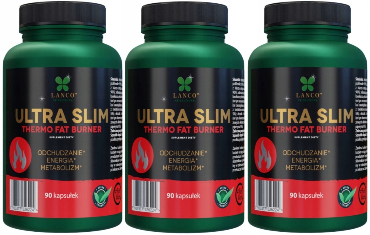 3 x Ultra Slim Thermo Fat Burner 90 kapslí, Lanco Nutritions