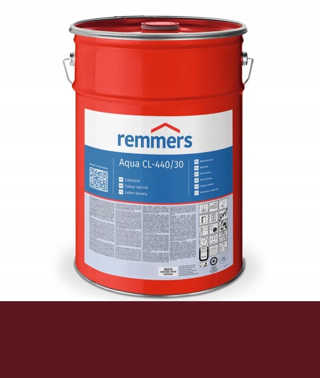 Remmers CL-440/30 Polomat barva krycí lak Mdf 2,5L Hluboká červená