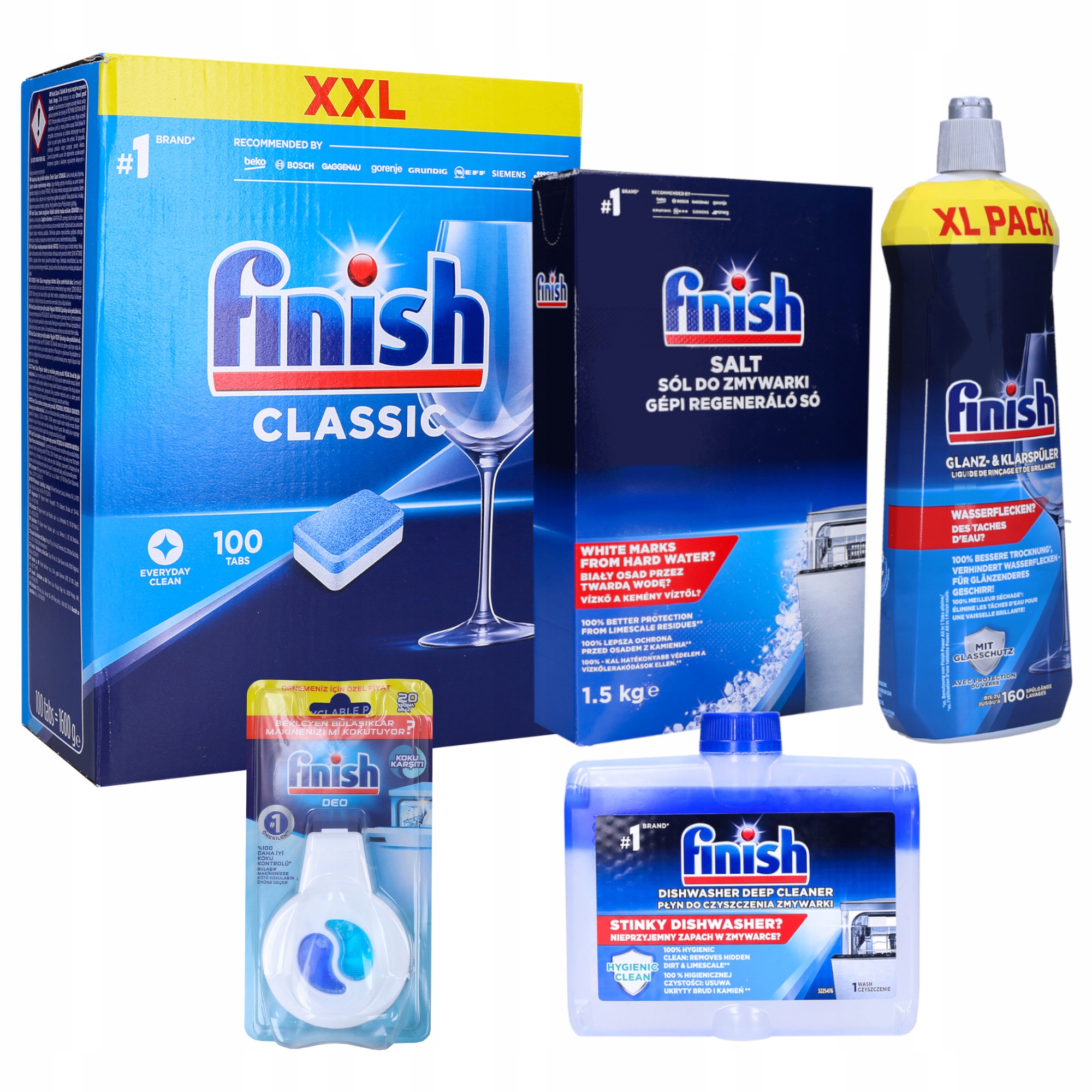 

Zestaw do zmywarki Finish Tabletki Classic, Sól