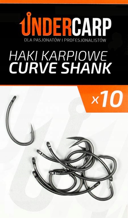 UnderCarp Haki karpiowe Curve Shank r. 4 10szt.