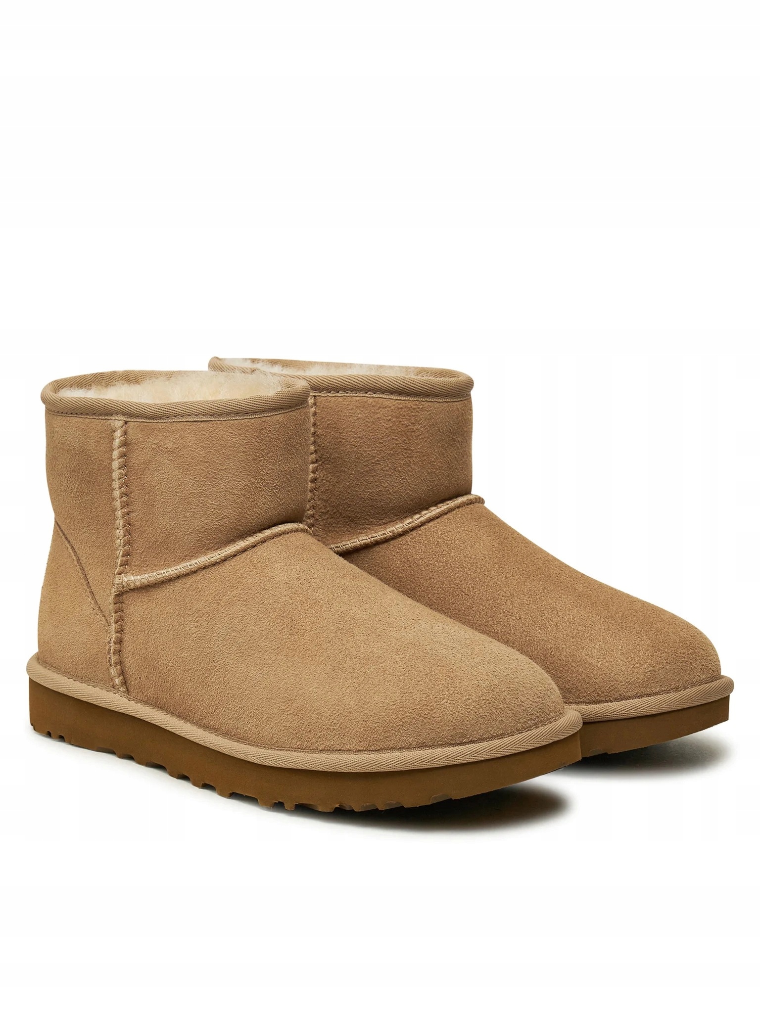 Ugg Přírodní Kůže Béžové Zimní Sněhule S Kožíškem 37 2EA